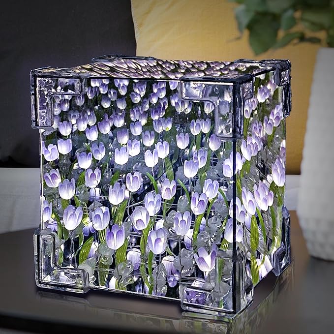 LAMPARA ESPEJO DE TULIPANES INFINITOS